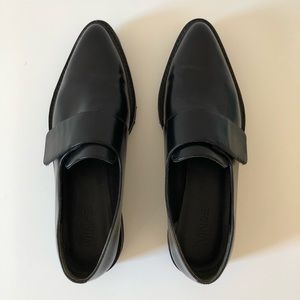 Vince Ames Leather Slip-On Creeper Black
